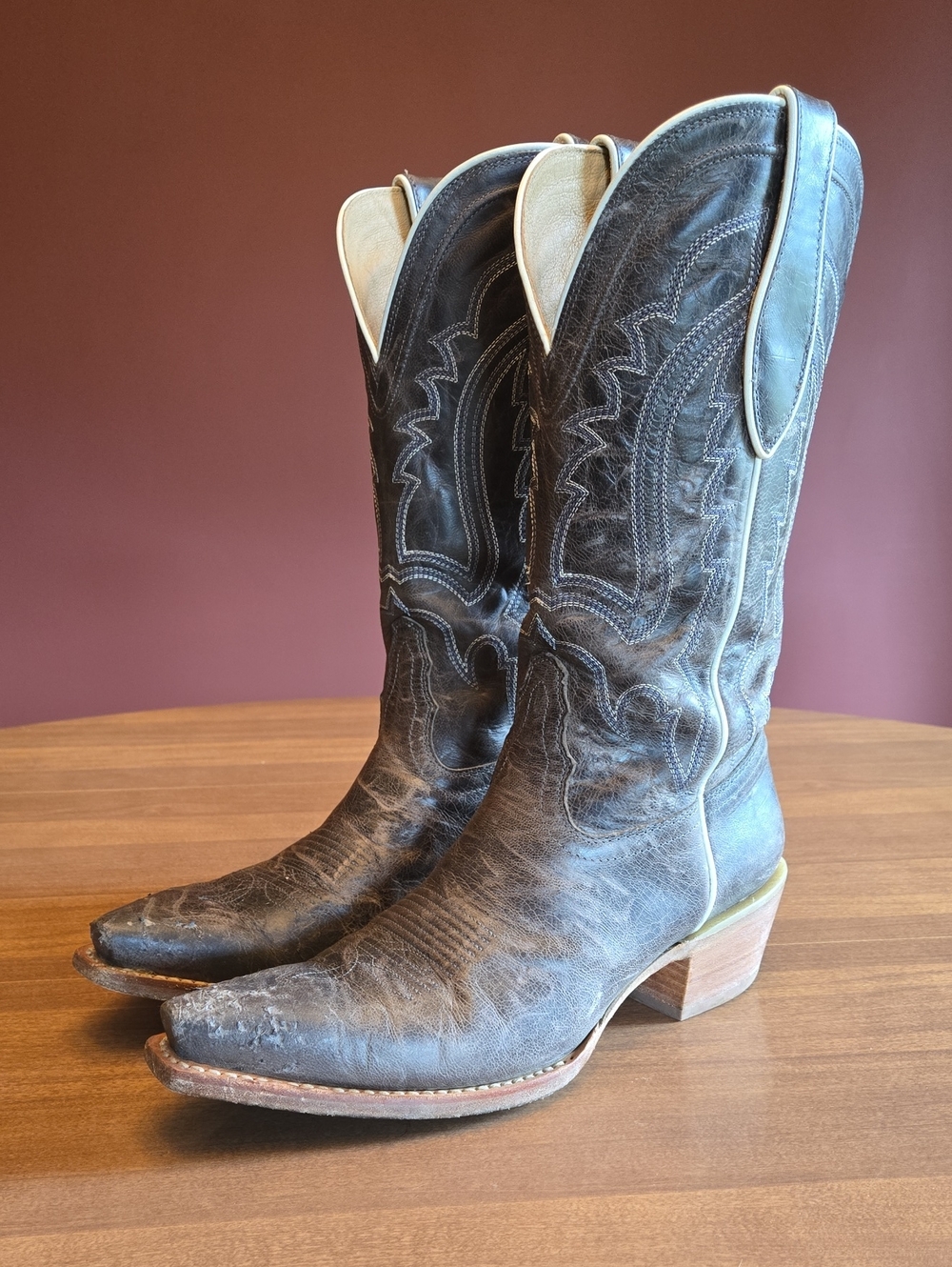 Tony Lama Snip Toe Boot - Gray